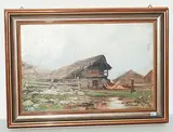 Engstlenalp im Spätsommer by Gustave Castan, oil on paper, offered Jun 2018