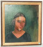 Portrait einer jungen Frau, 1924 by Theo Eble, oil on canvas, sold Jun 2018