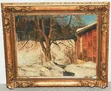 Winterlandschaft am Hirzel by Reinhold Kündig, oil on canvas, offered Jun 2018