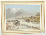 Alpine Landschaft mit Wildbach, 1882 by Friedrich Zimmermann, oil on canvas, sold Jun 2018