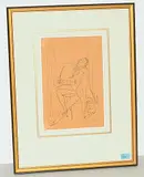 Der Briefschreiber by Maurice Barraud, ink, offered Jun 2018
