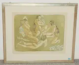 Der Künstler und seine Modelle by Hans Erni, 1954, color lithograph, sold Jun 2018