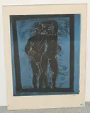 Paar auf blauem Grund by Hans Erni, 1969, color lithograph, sold Jun 2018