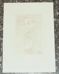 Knabenbildnis by Karl Geiser, etching, offered Jun 2018