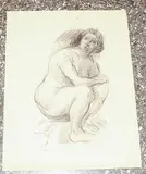 Kauernder Akt by Thomas Ernst Gubler, charcoal, offered Jun 2018