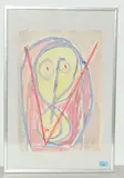 Gesicht by Walter Arnold Steffen, mixed media, offered Jun 2018