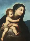 in der Art Madonna mit Kind by Andrea del Sarto, oil on canvas, sold Mar 2018