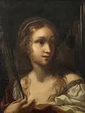und Werkstatt Heilige Caecilia mit Palmwedel und Orgel by Elisabetta Sirani, oil on canvas, offered Mar 2018