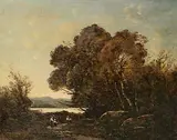 Flusslandschaft by Henri Harpignies, 1906, oil on canvas, offered Mar 2018