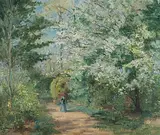 Printemps by Pierre Emmanuel Eugène Damoye, 1895, oil on canvas, sold Mar 2018