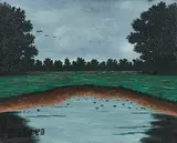 Teichlandschaft by Camille Bombois, oil on canvas, sold Mar 2018