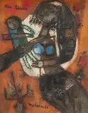 Maternité by Théo Tobiasse, oil on canvas, sold Mar 2018