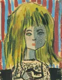 Mädchen mit blonden Haaren by Zbigniew Kupczyński, mixed media, sold Mar 2018