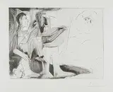 Peintre au travail by Pablo Picasso, 1963, aquatint, sold Mar 2018