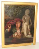 in der Art, um 1700 Frau mit Früchtekorb und Putto by Abraham Brueghel, oil on canvas, offered Mar 2018