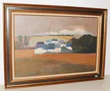Hameau de Bois-Neuf by Alphonse Lanoë, oil on canvas, sold Mar 2018