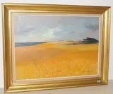 Les blés en Bretagne by Alphonse Lanoë, oil on canvas, sold Mar 2018