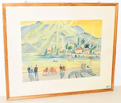 Am See by Franz Hackendorf, watercolor, sold Mar 2018