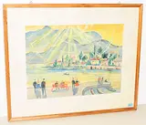 Am See by Franz Hackendorf, watercolor, sold Mar 2018