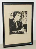 In der Tram by Erich Heckel, 1916, lithograph, sold Mar 2018