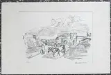 Stadttor Marrakesch by Oskar Kokoschka, 1965, chalk, sold Mar 2018
