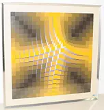 Ohne Titel by Jean-Pierre Yvaral, color screenprint, sold Mar 2018