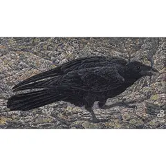 Raven," Tundra Series: The Raven by Janet Turner, 1981, linocut and serigraph, sold Jul 2023