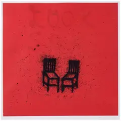 Look See by Squeak Carnwath, 1991, woodcut/etching, sold Aug 2023
