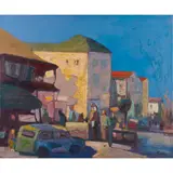 Street Faire by Jerrold Turner, oil on canvas, sold Aug 2023
