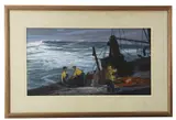 fishermen in boat off Rockport by John Charles Terelak, watercolor, sold Jun 2026