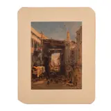 Chromolithograph on Board by Cairo Market, This chromolithograph was made with the collotype photograph, sold May 2024