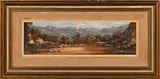 Mountain Landscape with Aloe by Estelle Buys, oil on canvas mounted on board, sold Jul 2025