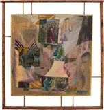 Surrealist Abstraction by Frank Hildbridge Meyer, Oil on Panel, sold Jan 2025