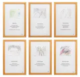 Six Abstract Compositions by Eva Bouzard-Hui, Mixed Media on Paper, sold Jan 2025