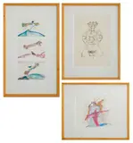 The Bones don't have a Chance with their Relationship to Death by Eva Bouzard-Hui, Mixed Media on Paper, sold Jan 2025