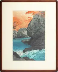 Autumn at Shiobara by Kawase Hasui, Woodblock Print in Colors, sold Jan 2025