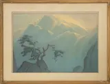 Mountain Landscape Scene by Evelyn Carter, Pastel on Paper, sold Jan 2025