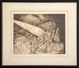 Cheetah by Michael Biddle, 1966, Etching on Paper, sold Jan 2025