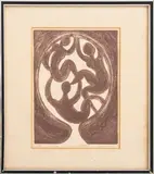 Intaglio: Homage to Matisse by Hana Hale, 1970, Etching on Paper, sold Jan 2025