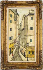 Street Scene by Antoine Villard, Oil on Canvas, sold Jan 2025