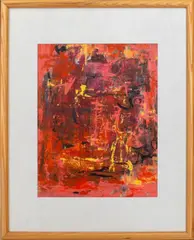 Abstract Expressionist Composition by Joan Hyde Shapiro, Oil on Paper, sold Jan 2025
