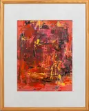 Abstract Expressionist Composition by Joan Hyde Shapiro, Oil on Paper, sold Jan 2025