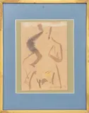 Abstracted Nude Woman by Willard MacGregor, 1982, Watercolor on Paper, sold Jan 2025