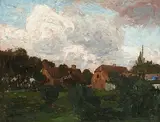 Nach dem Gewitter, 187(4?) by Adolf Stäbli, oil on board, offered Mar 2018