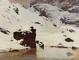 Winter am Riffelsee by Albert Gos, oil on canvas, sold Mar 2018