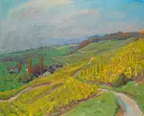 Lattenberg im Herbst", 1975 by Karl Landolt, oil on canvas, sold Mar 2018
