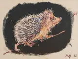 Igel, 1983 by Fritz Hug, oil, sold Mar 2018