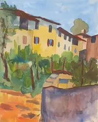 Carona by Hermann Hesse, 1923, watercolor, sold Mar 2018
