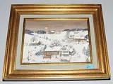 Vollmondnacht im Winter, 1989 by Gret Kuhn, oil on board, sold Mar 2018