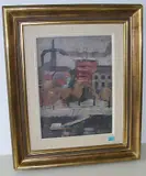Kaserne Basel", 1917 by Paul Basilius Barth, oil on paper, offered Mar 2018